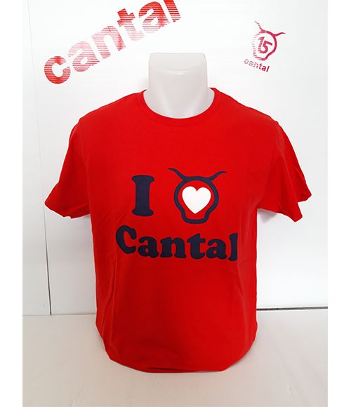 Cantal Shop | TEE-SHIRT ROUGE I LOVE CANTAL