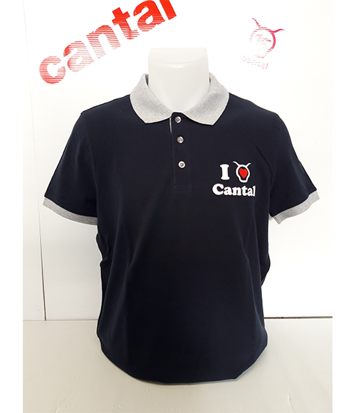Cantal Shop | POLO BLEU MARINE I LOVE CANTAL