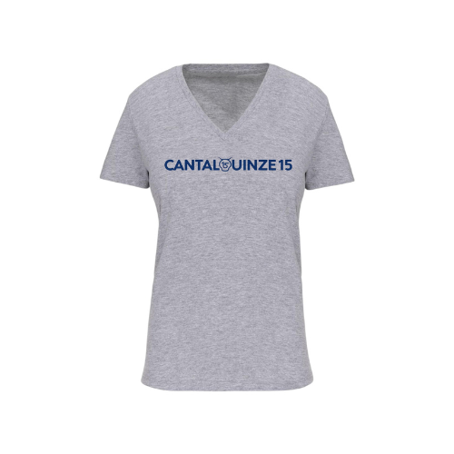 Cantal Shop | TEE SHIRT CANTAL QUINZE COL V GRIS
