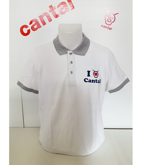 Cantal Shop | POLO BLANC I LOVE CANTAL