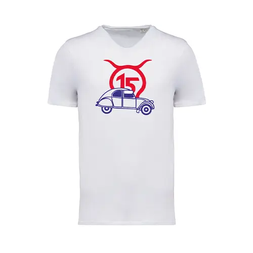 Cantal Shop |  - TEE-SHIRT 2CV BLANC