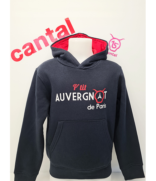 Cantal Shop | SWEAT À CAPUCHE ENFANT P'TIT AUVERGNAT DE PARIS