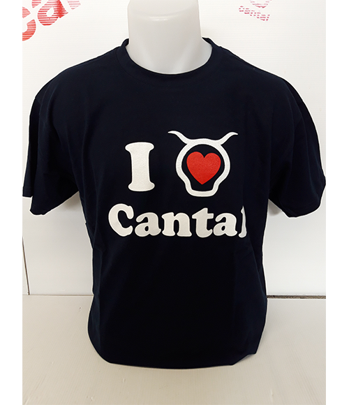 Cantal Shop | TEE-SHIRT BLEU MARINE I LOVE CANTAL