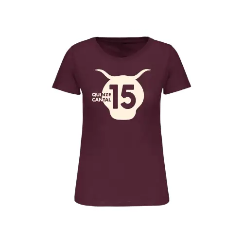 Cantal Shop | TEE SHIRT TËTE QUINZE CANTAL TORSE BORDEAUX 