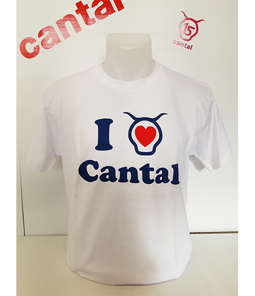 Cantal Shop | TEE-SHIRT BLANC I LOVE CANTAL