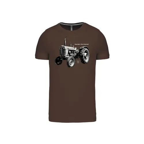 Cantal Shop | TEE-SHIRT TRACTEUR 2025 MARRON 