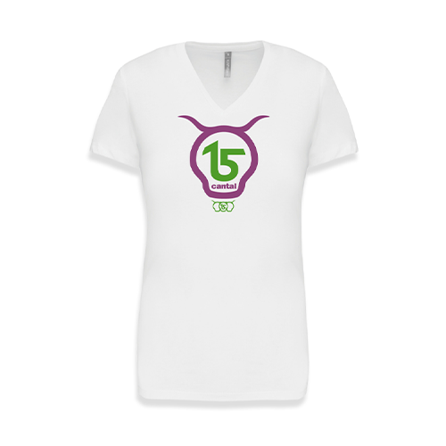 TEE-SHIRT COL V SALERS 15 BLANC