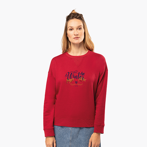 Cantal Shop |  - SWEAT OVERSIZE WINTER ROUGE