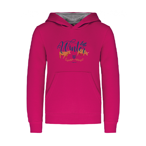 Cantal Shop |  - SWEAT À CAPCUHE ENFANT WINTER FUCHSIA