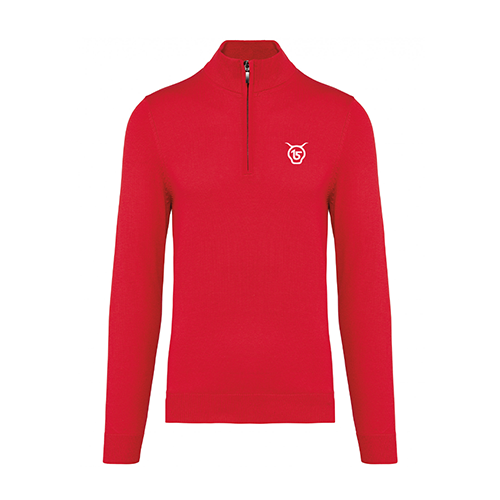 Cantal Shop |  - PULL COL ZIP SALERS 15 ROUGE