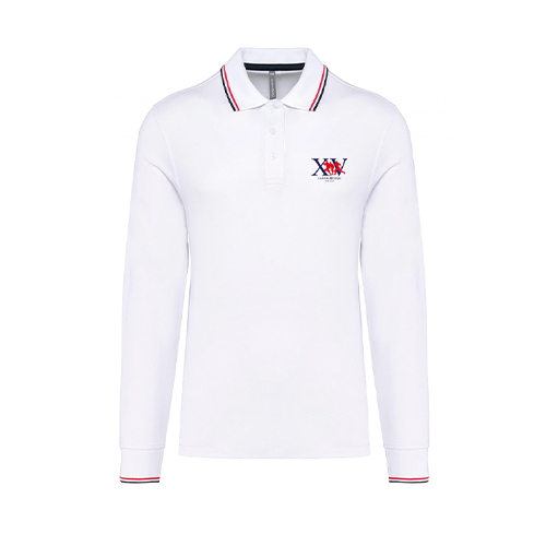 Cantal Shop |  - POLO RUGBY XV MANCHES LONGUES BLANC