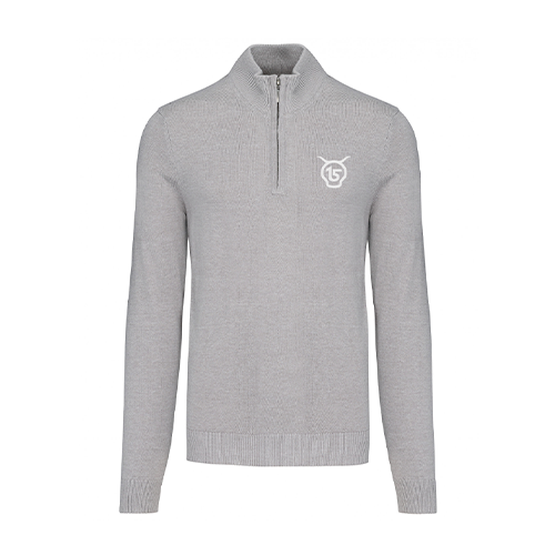 Cantal Shop |  - PULL COL ZIP SALERS 15 GRIS CHINÉ