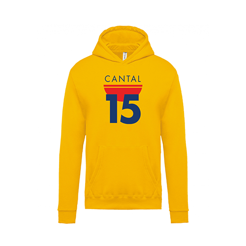 Cantal Shop |  - SWEAT À CAPUCHE ENFANT PASTIS JAUNE