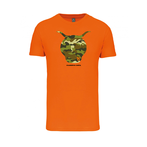 Cantal Shop |  - TEE-SHIRT CHASSEUR DU CANTAL ORANGE