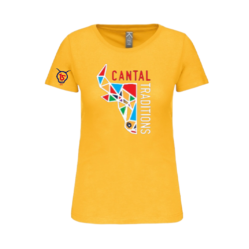 Cantal Shop |  - TEE-SHIRT CANTAL TRADITIONS JAUNE